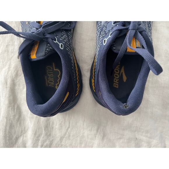 Brooks Men’s Adrenaline GTS 22 running shoes sneakers peacoat / grey / sunflower - Picture 7 of 10